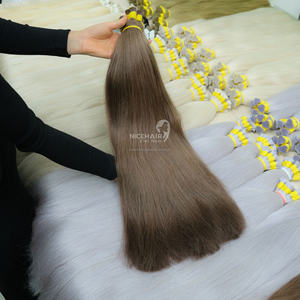 Meilleures extensions de cheveux Remy vietnamiennes 100% vierge en vrac doux soyeux cheveux humains cuticule aligné sans produits chimiques toutes les couleurs adaptées - Product Image 6