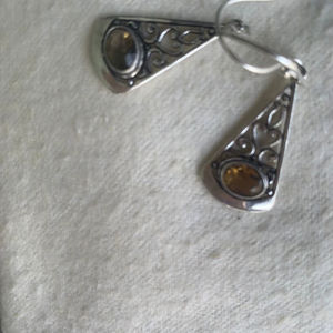 Pendientes de Plata Alemana con Piedras Preciosas para Mujer, Estilo Moderno, Hechos a Mano, Venta al por Mayor, Pendientes Colgantes de Moda - Product Image 1