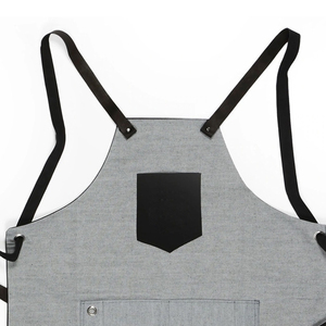 Tablier de coiffeur en cuir de nouvelle conception avec plusieurs poches, personnalisé, en coton, fabriqué au Pakistan - Product Image 4