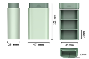 3-Compartment Daily Pill Organizer with Aluminium Material for Outdoor Use - Product Image 2