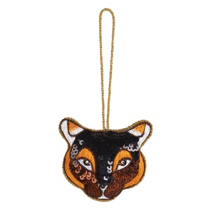 Árbol de Navidad hecho a mano tela bordada decoraciones personalizadas al por mayor adorno con camello Reno oveja caballo - Product Image 3