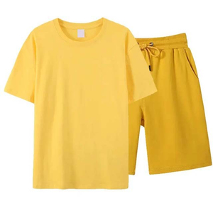 Summer Short Sleeve Tops And Shorts Breathable Casual T Shirt Suits Wholesale Men's T Shirt And Short <b>Sets</b> - Product Image 6