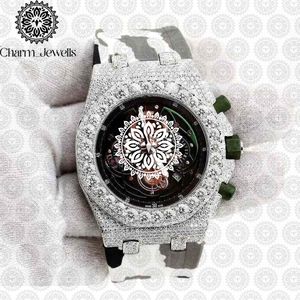 ชาร์ม_จิวเวลส์นาฬิกาข้อมือสแตนเลสสตีลสุดหรูสำหรับผู้ชาย ขนาด 40 มม. ตัวเรือนทรงกลม กลไกจักรกล หน้าปัดคริสตัลโครโนกราฟ แสดงวันที่อัตโนมัติ - Product Image 5