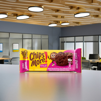 Chipsmoree Crispy 135G Double Rich Chocolate Chips Biscuits sucrés semi-durs à la pâte à sucre, certifiés Halal, sachet boîte 4.5%