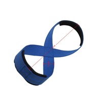 Sangles de levage en coton personnalisées avec logo, forme 8, respirantes, réglables, légères, unisexes, pour la musculation et l'haltérophilie