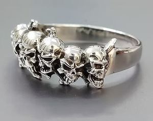 Anillo de Plata de Ley 925 con Diseño de Esqueleto, Estilo Punk para Hombre, Anillo para Uso Diario, Regalo - Product Image 3