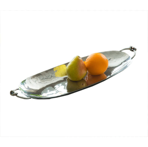 Plat de service alimentaire de luxe en aluminium fait main avec finition dorée polie, compatible lave-vaisselle, pour utilisation sur table de mariage - Product Image 5
