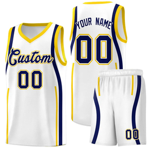 Uniformes de Baloncesto Blancos al por Mayor en Varios Colores, Personaliza tu Propio Logotipo, Uniformes de Baloncesto Juveniles Sublimados para Equipos - Product Image 3