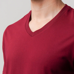 Wholesale Custom Logo Breathable Cotton Formal Knitted <b>Men</b> <b>V</b> <b>Neck</b> <b>T</b> <b>Shirt</b> Factory Price OEM Bulk Supply Export Quality - Product Image 4
