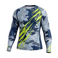 Rashguard à manches longues extensible dans quatre directions, marque privée, pour les marques de surf et les détaillants de sports nautiques aux États-Unis