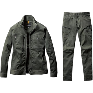 OFERTA BURTLE 671 Chaqueta 672 Pantalones Cargo Tejido Elástico de Secado Rápido Poliéster/Algodón Conjunto de Ropa de Trabajo Unisex para Todas las Estaciones Directo de Japón - Product Image 1