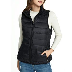 <b>Women's</b> Breathable Quilted Puffer Vest Lightweight <b>Sleeveless</b> Winter <b>Jacket</b> Warm Padding Zipper Front Windproof Outerwear - Product Image 1
