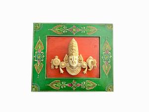 กรอบรูปแขวนผนังขนาด 12 นิ้ว รูปพระทิรุปติบาลายจี วัสดุทองเหลืองและไม้ พร้อมกระดิ่ง สำหรับตกแต่งบ้าน - Product Image 6