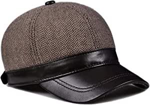 Gorra de Béisbol Unisex de Cuero PU, 6 Paneles, Color Sólido, Estilo Vintage, Ajustada, para Adultos, Uso Casual, para las Cuatro Estaciones - Product Image 4