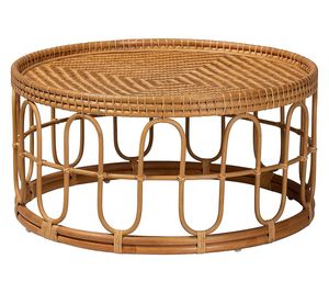 Mesa de Centro de Ratán Tejida a Mano de Primera Calidad, Adecuada para Villas, Apartamentos, Hoteles y Salas de Estar de Diseño - Product Image 1