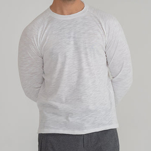 Camiseta de Punto de Manga Corta para Hombre, Cuello Redondo, Color Sólido, Corte Regular, Informal, Poliéster/Algodón, Transpirable, Ecológica - Product Image 1