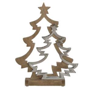 Centro de Mesa Navideño de Metal Único con Base de Madera, Tema Festivo Distintivo para Decoración de Interiores - Product Image 6