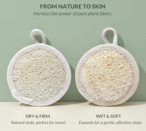 Tampons démaquillants en loofah éco-responsables, éponge nettoyante naturelle pour une peau hydratée, claire et éclatante - Product Image 4