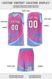 Customizable Basketball Jersey-Personalized Team Name Number Sublimation Printed 100% Polyester Eco-Friendly Breathable Sports - Product Image 2