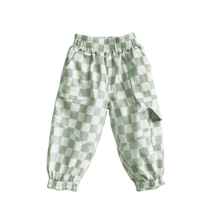 Pantalon Cargo en Gros 2026 – Pantalon Enfant en Coton Tricoté Personnalisé de Haute Qualité, Doux et au Meilleur Prix, Pantalon Cargo à Carreaux pour Enfants et Hommes - Product Image 1