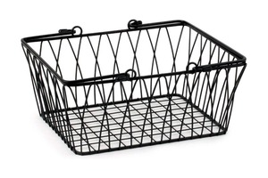 Panier de rangement minimaliste en métal rectangulaire 21x14x8cm, organisateur de salle de bain en fil de fer durable à un seul niveau, panier de rangement pour un rangement soigné - Product Image 5