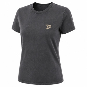 OEM Factory Women's Drop Shoulder T-Shirt Custom Letter Printed Oversized Plus Size Tee 100% Cotton Breathable Summer Casual - Product Image 3