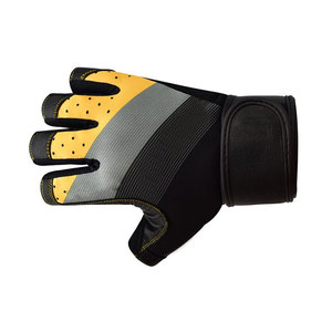 <b>Half</b> Finger Fitness Gloves PU Leather Weight Lifting Gym Unisex Breathable Non <b>Slip</b> Grip Bodybuilding Gloves - Product Image 5