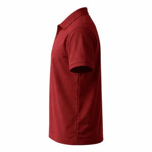 Camiseta Polo Roja Lisa con Logotipo Personalizado Bordado, Camiseta Polo para Hombre, Proveedor de Fábrica al por Mayor - Product Image 4