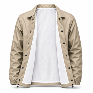 Waterproof Coach <b>Jacket</b> <b>Mens</b> Custom Embroidery Snap Button Lightweight Windbreaker Streetwear Wholesale Supplier - Product Image 6