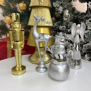 Crystal <b>Work</b> Silver Finished Reindeer Decorative <b>Table</b> Object Suitable for Christmas Home and Festive Styling From India - Product Image 6