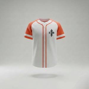 Maillot de baseball pour homme de haute qualité, respirant, séchage rapide, impression numérique, 100% polyester, col en V, manches courtes - Product Image 2