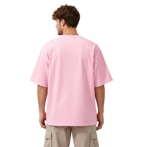 เสื้อยืดคอตตอนหนาน้ำหนัก 250 กรัม สไตล์อเมริกัน พิมพ์โลโก้ตามสั่ง OEM ทรงโอเวอร์ไซส์ ไหล่ตก สตรีทแวร์ สำหรับทุกเพศ - Product Image 4