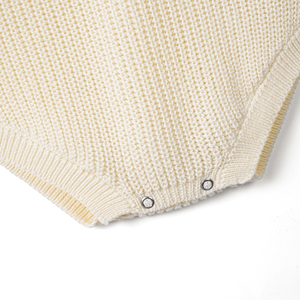 Combinaison pour bébé garçon en coton 100% tricoté, écologique, couleur unie, boutons YKK, combinaison d'hiver pour nourrisson, emballage personnalisé disponible, OEM - Product Image 5