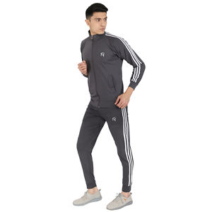 Survêtement de sport pour homme en velours premium, extensible dans les quatre sens, coupe ajustée, couleur unie, confortable, pour l'automne, le jogging et la course à pied - Product Image 6