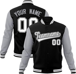Veste de baseball varsity personnalisée avec logo, veste bomber de baseball varsity de haute qualité, tricotée et respirante, pour femmes et hommes - Product Image 3
