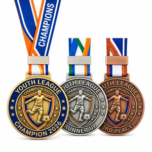 Custom Soccer <b>Medals</b> <b>for</b> <b>Kids</b> & Youth Teams | Colorful Soft Enamel Trophy <b>Medal</b> — School Sports Day Wholesale - Product Image 3