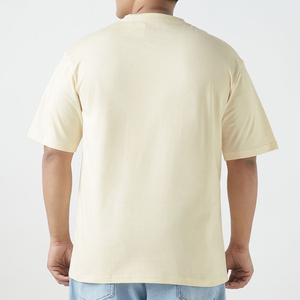 2026 Heavyweight Plus Size Men's T-shirts Polyester/Cotton Blend Blank <b>Plain</b> Mock Neck Regular Fit Front Breathable Eco-Friendly - Product Image 3