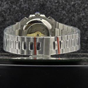 Reloj Automático para Hombre con Correa de Acero Inoxidable de 16 mm, Esfera Analógica, Cristal de Zafiro, Resistente al Agua 10 Bar, Diseño Simple con Fecha - Product Image 4