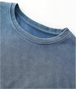 T-shirt Homme Oversize Effet Vieilli Coton Vintage Streetwear Décontracté Grande Taille Coupe Ample Uni Motif Logo Lavable - Product Image 3