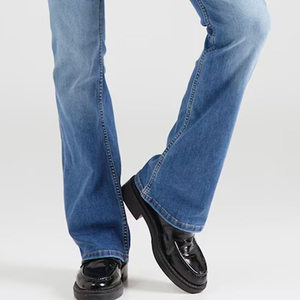 Jeans en denim pour femmes fabriqués au Pakistan, coupe skinny évasée, jeans stretch skinny, denim stretch régulier pour femmes, à porter toute l'année - Product Image 3