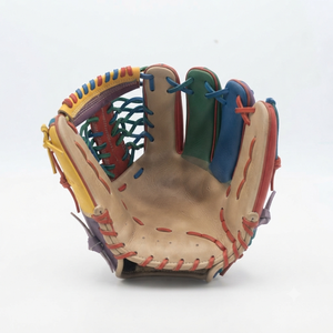 Gant de baseball en cuir H-Web pour droitier, doigts entiers, pour outfield, adulte, toutes saisons, antidérapant, fermeture à enfiler, gant pour jeune joueur d'infield - Product Image 1