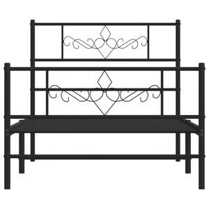 Cadre de lit simple en acier noir thermolaqué – Catégorie de produits : Lits métalliques - Product Image 4