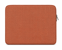 Good Vibes Only Housse pour ordinateur portable en jute de 15,6 pouces avec fermeture éclair tout autour, écologique, orange, pour le travail et la protection