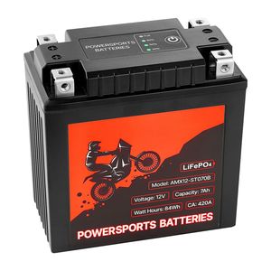 Batería de Litio LiFePO4 de Alto Rendimiento de 12 Voltios y 7 Ah para Motocicleta, Precargada, Libre de Mantenimiento, Compatible con Vehículos de Motor - Product Image 2