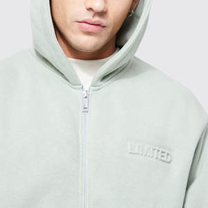 Sudadera con Capucha Extra Grande para Hombre, con Estampado en Relieve, Mezcla de Algodón, Estilo Urbano, Informal, Moda de Invierno, Fabricante OEM - Product Image 5