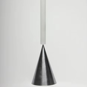Black Cone Minimalist Candle Holder Modern Metal Tabletop Decor Elegant Home Accessory for Dining Living Room Use - Product Image 1