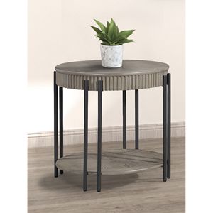 Contemporary 1pc End Table Modern Wooden Furniture Storage Shelf <b>Black</b> Brown Tan Beige Finish for Living Room <b>Console</b> Tables - Product Image 3