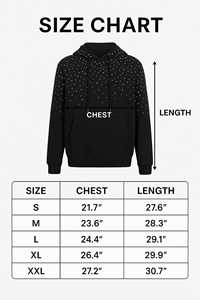 Sweat-shirt à capuche zippé blanc pour homme, imprimé pailleté, coupe classique, décontracté, en molleton bouclette 100% coton, poche kangourou, service OEM - Product Image 6