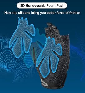 Gants d'entraînement avec bandes de maintien pour les poignets, demi-doigts, fermeture à lacets, légers, pour hommes et femmes, pour la musculation, le cyclisme, la gym, le fitness, le cross-training - Product Image 5