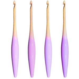 Crochets en bois faits à la main en gros d'usine Aiguilles à tricoter ergonomiques Ensembles portables colorés pour l'artisanat de passe-temps de couture pour enfants - Product Image 1